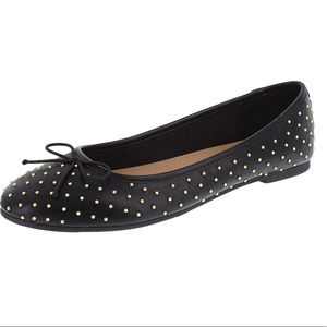 NWT Studded Black Ballet Flats by Brash